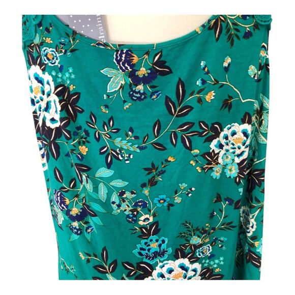 Daniel Rainn NWT Woman’s Fantine Green Floral Floral V Neck Crochet Lace Size 1X - Picture 4 of 14